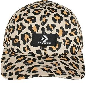 Womens leopard print converse hat